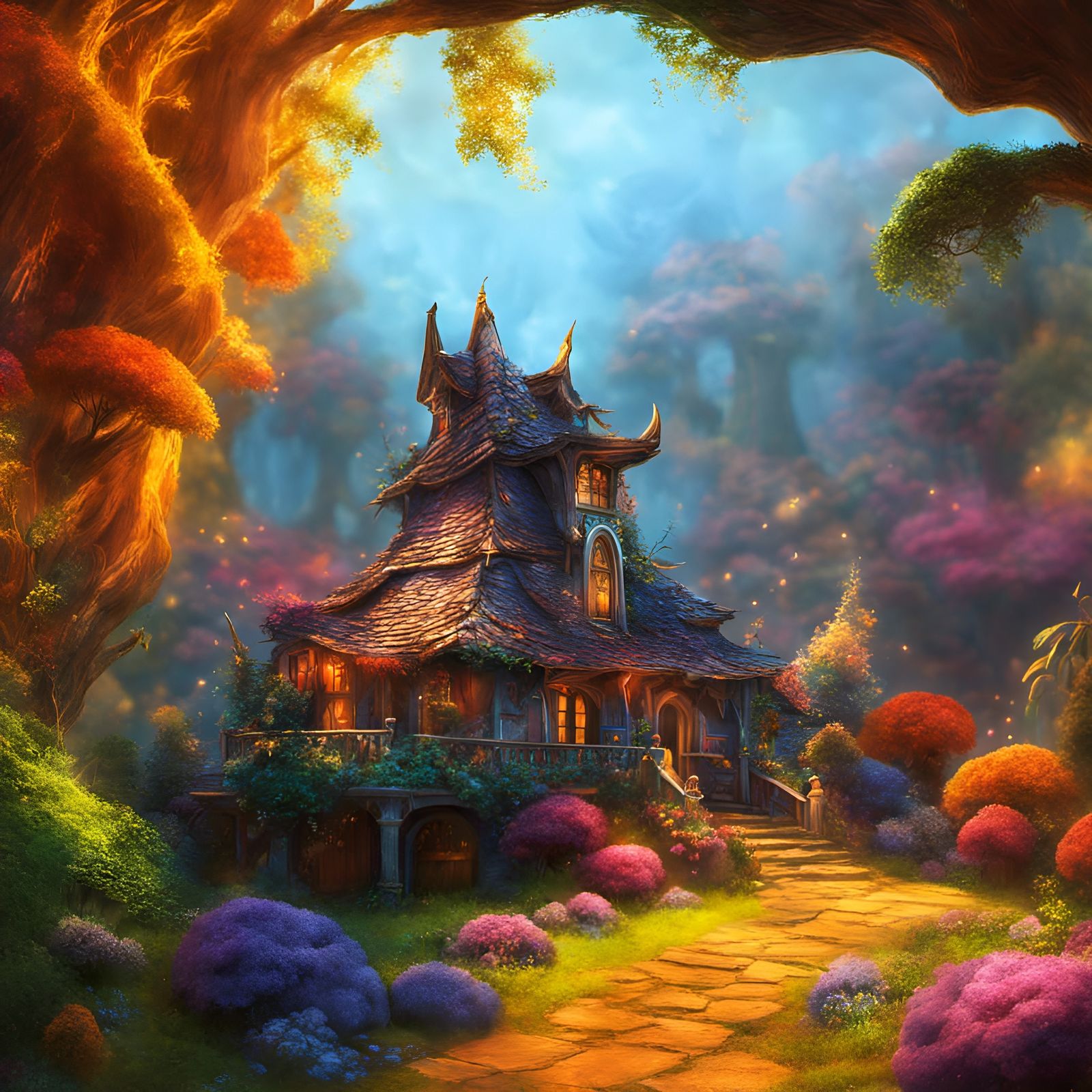 Beautiful fantasy faerie house