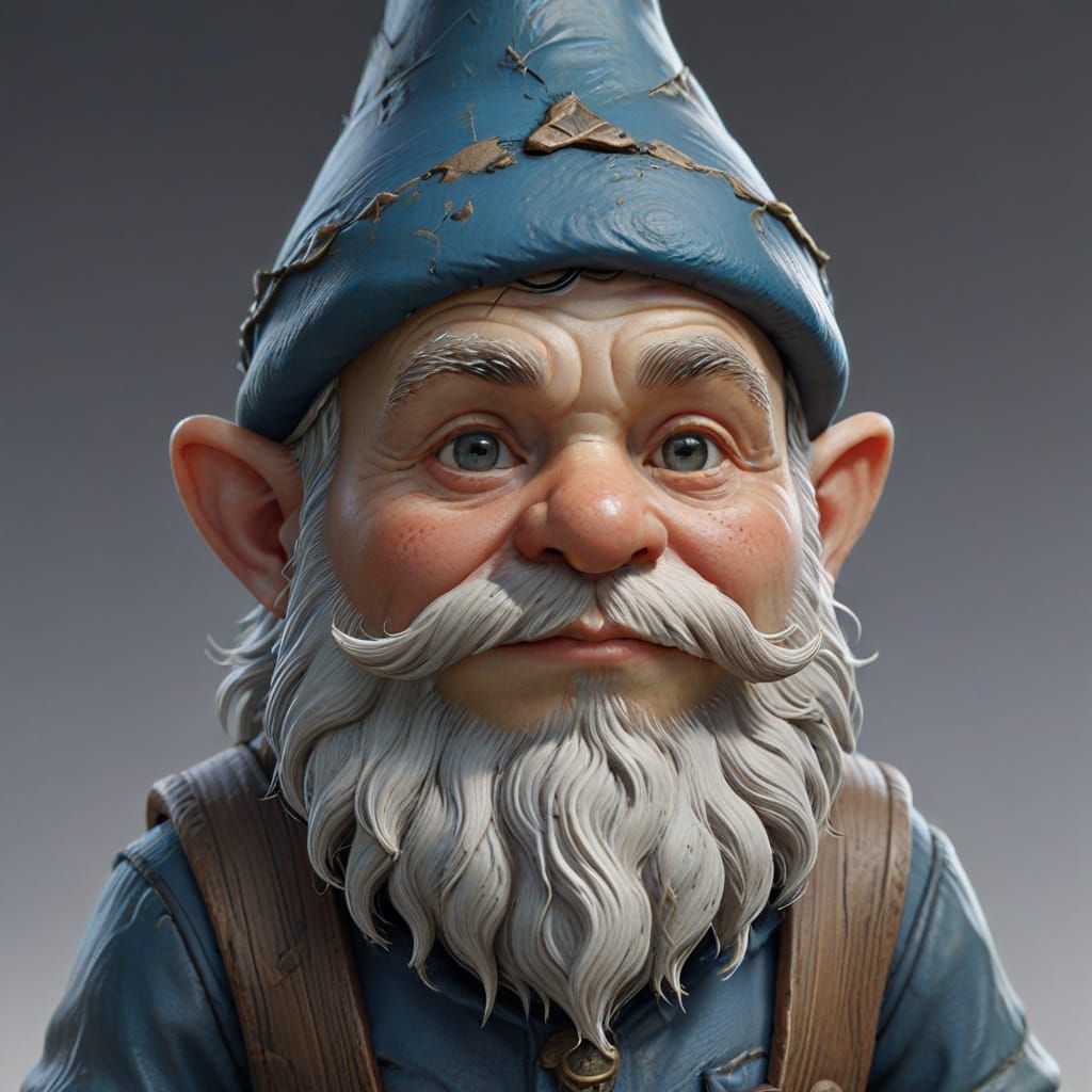 Ultra-Detailed Realistic Gnome Illustration