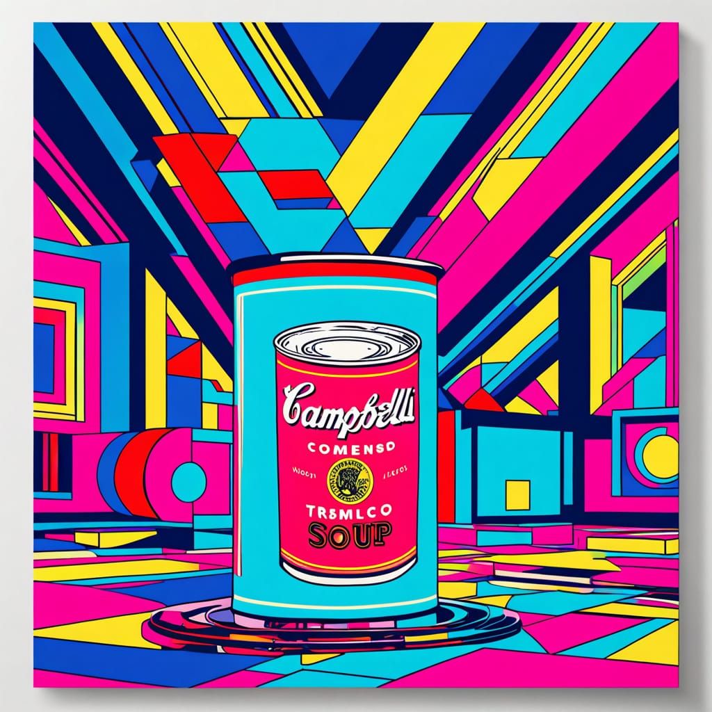 Pop Art Portrait of Mick Jagger in Bold, Bright Colors