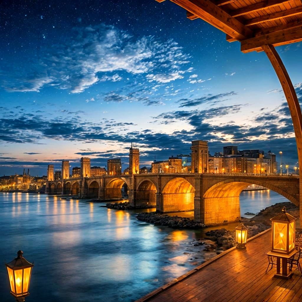 Stunning Nighttime Scene Captured in Digital Art