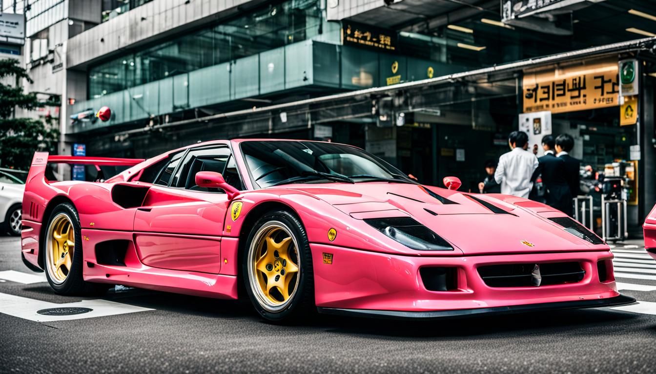 Pink Ferrari F40 in Seoul, South Korea