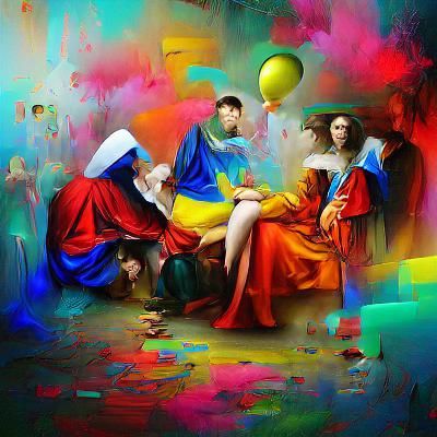 Colorful Renaissance Style Painting