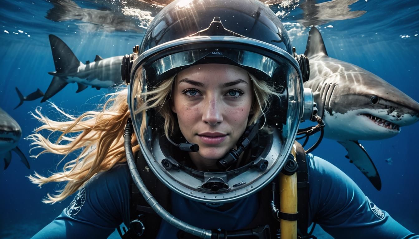 Woman Cruises Bahamas in Submersible with Sharks