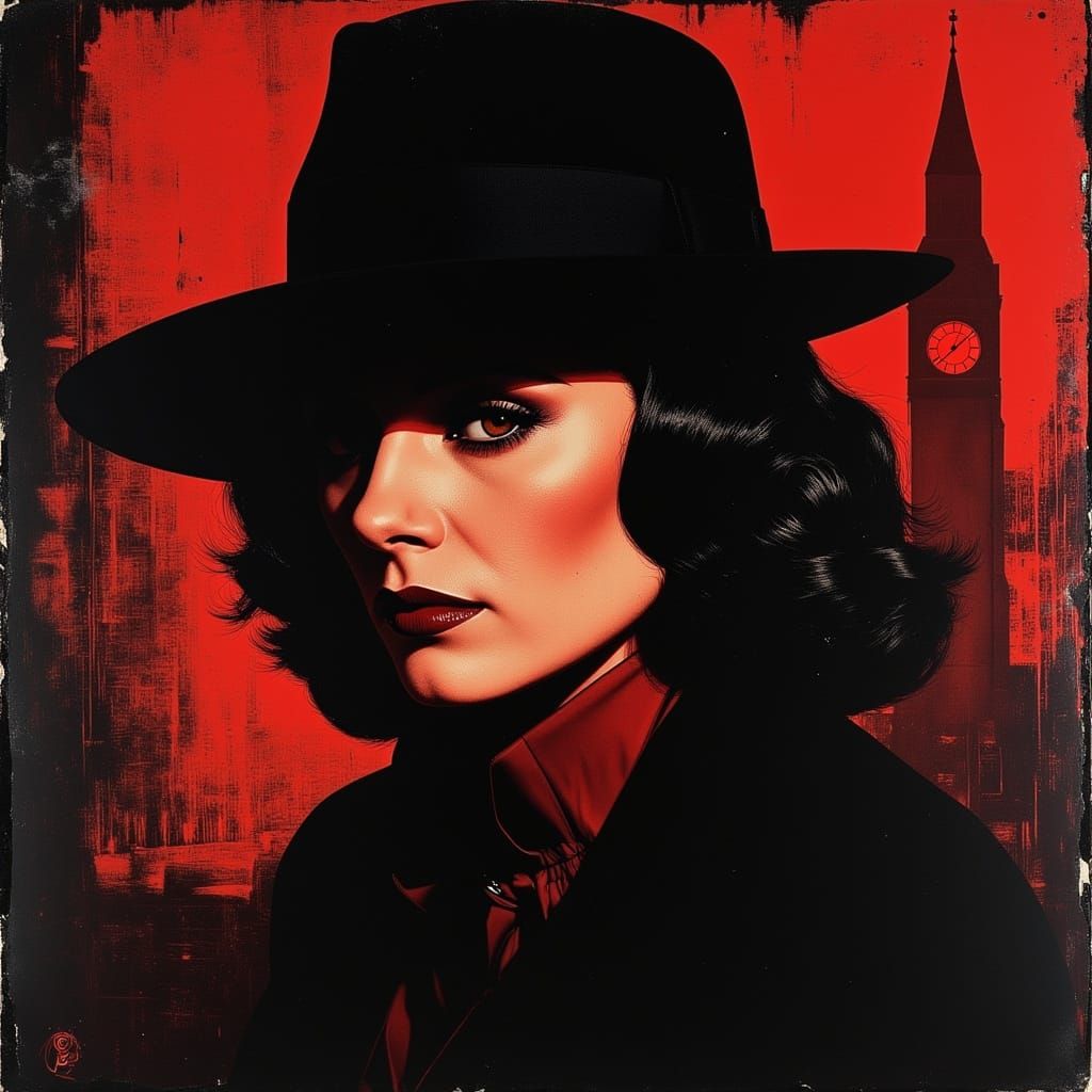 Carmen Sandiego Film Noir Poster Art