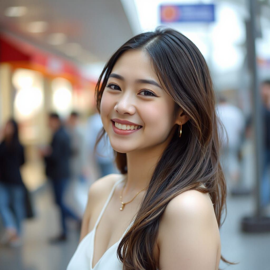 Smiling Asian Woman Portrait