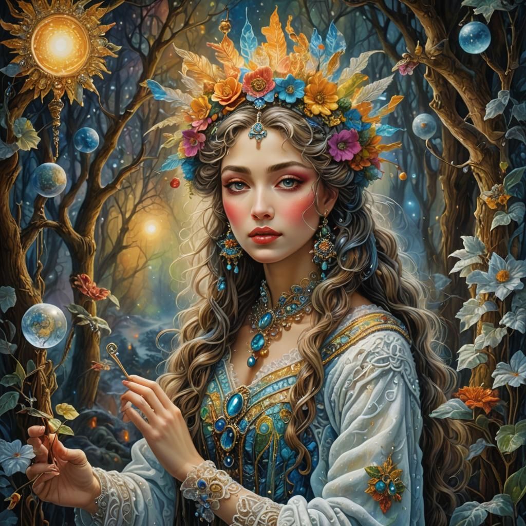 Elegant Winter Wonderland in Expressionist Style