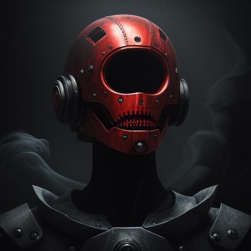 Ominous Red Button Press in Surreal Digital Art