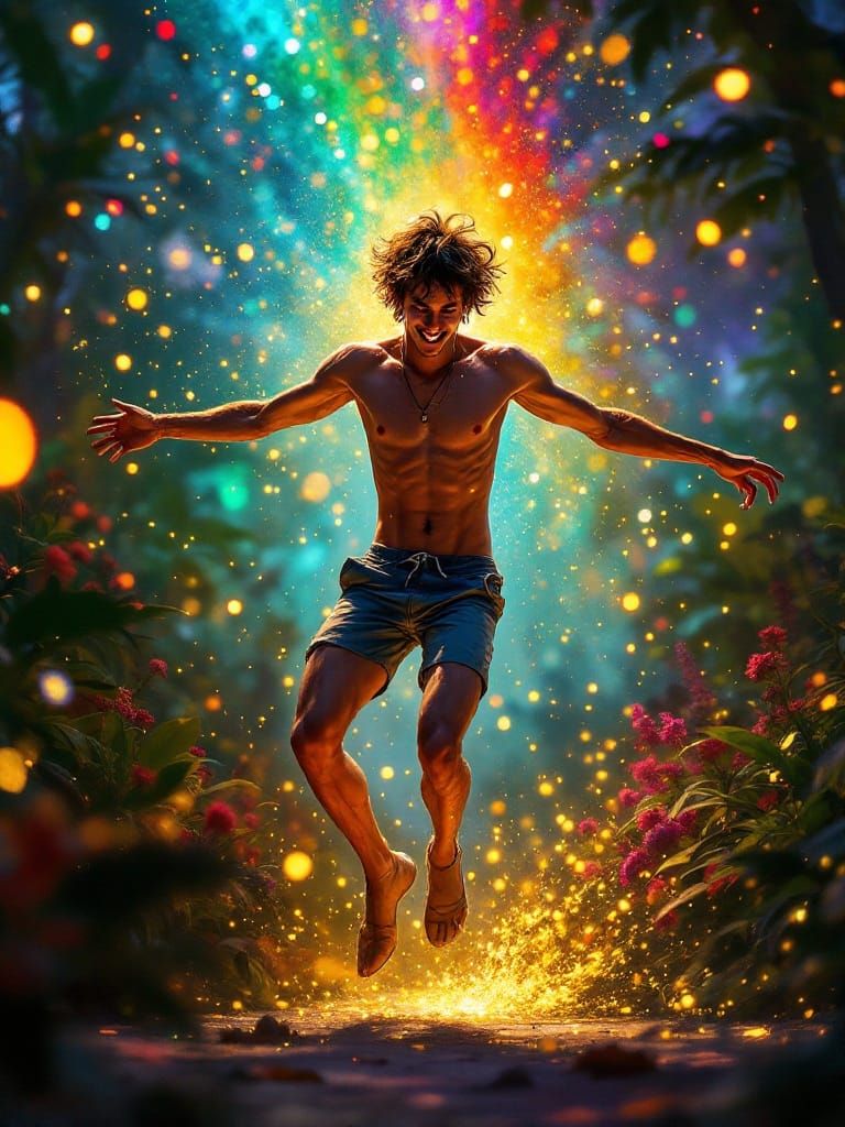 Vibrant Dreamer in Rainbow Hues