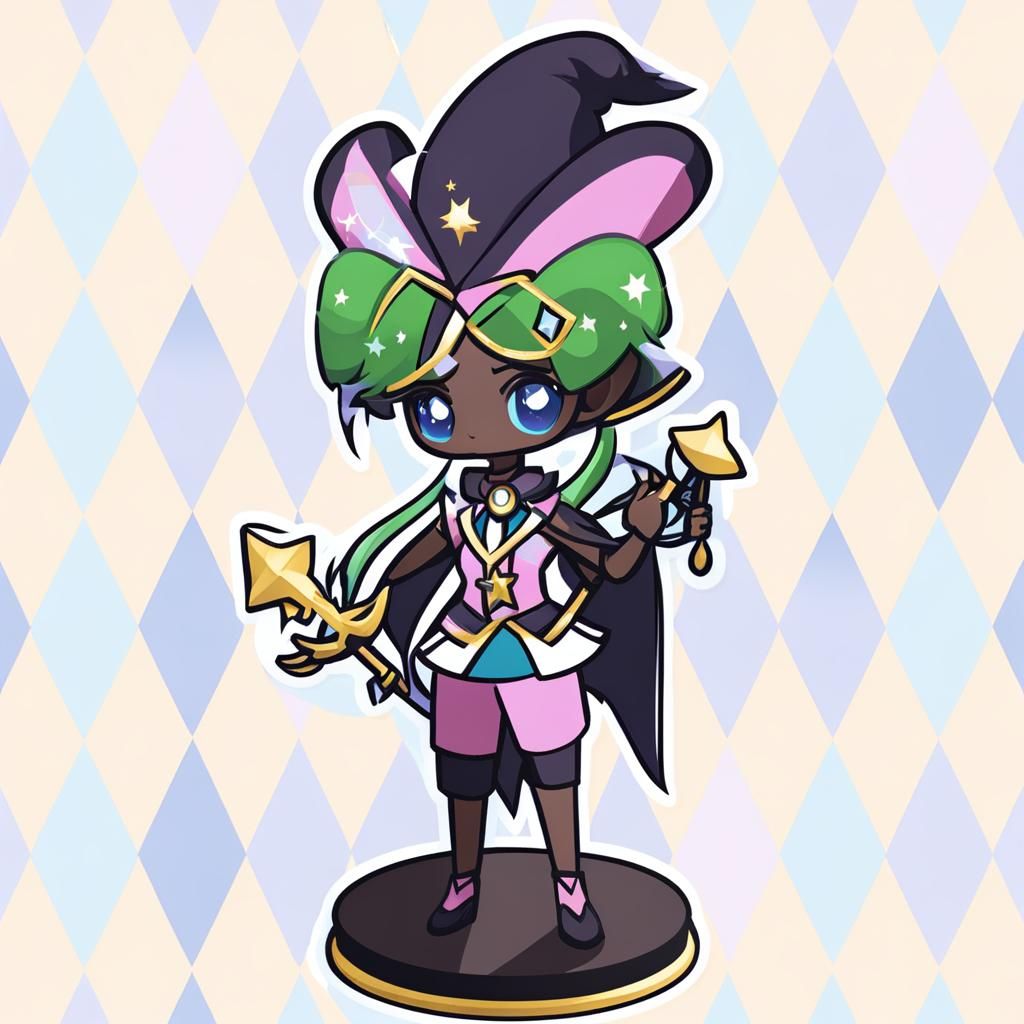 Stylized Magical Girl Character in Light Aesthetic