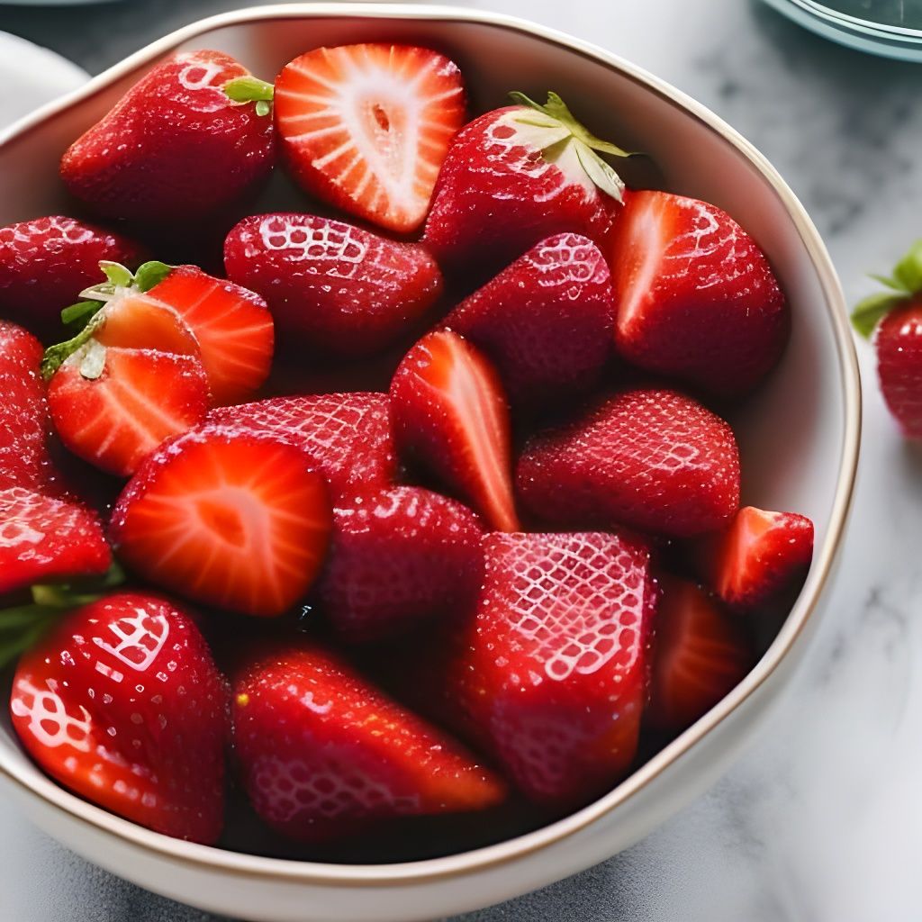 Fresh Strawberries on White Background