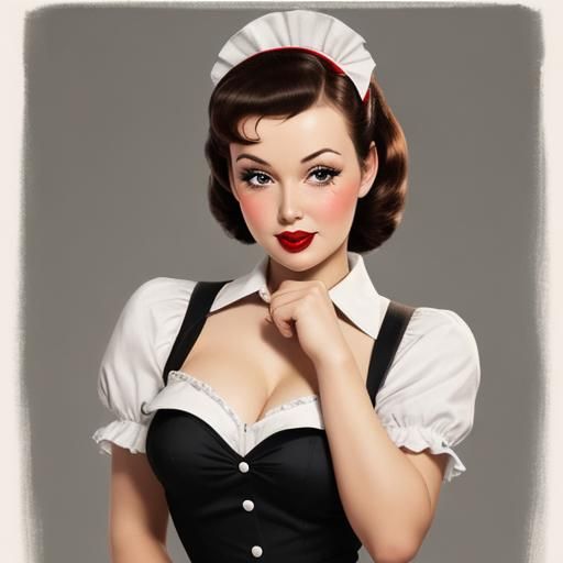 50's pin up maid