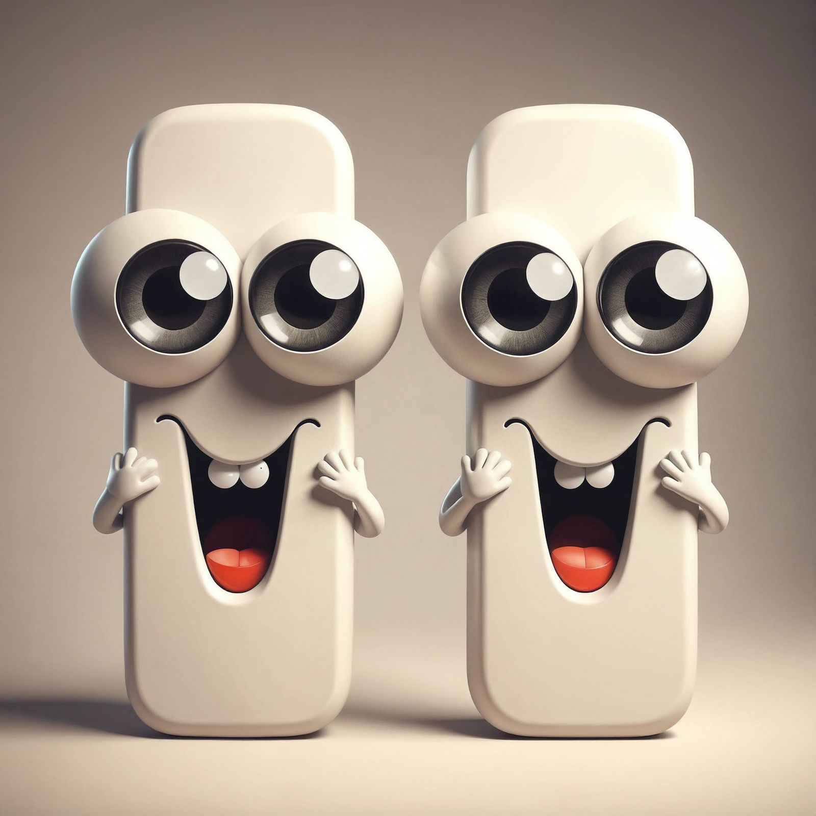 Cartoon 'I' Characters with Googly Eyes