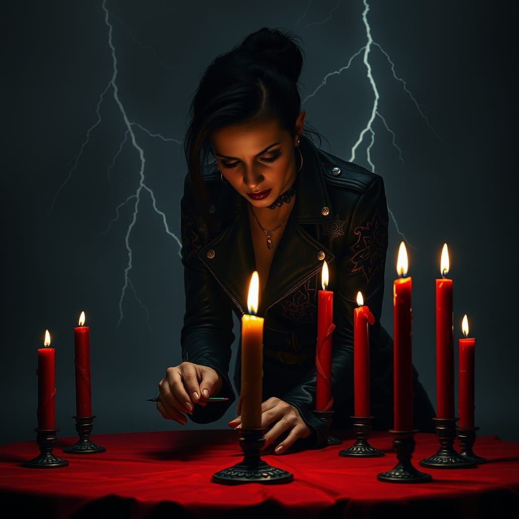 Mysterious Figure Performs Ancient Ritual in Dark, Atmospher...