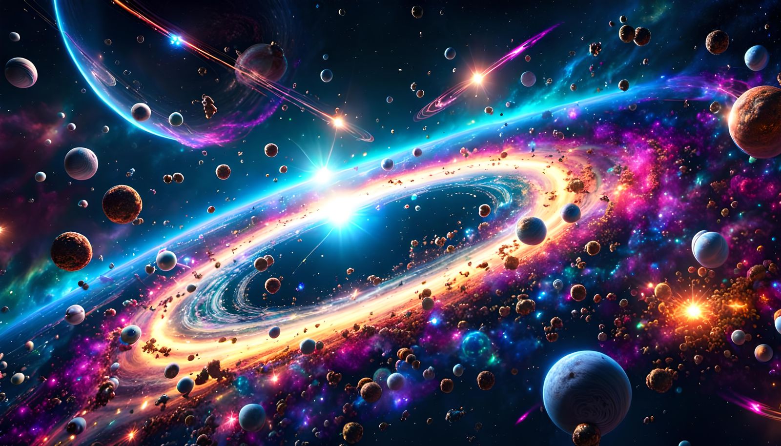 Confetti Galaxy: A Dark Fantasy Concept Art