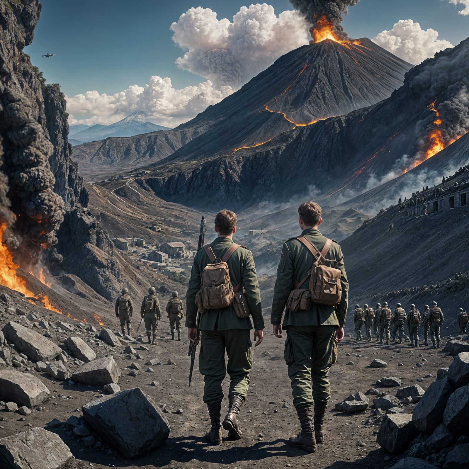 Teenagers vs. German Army, Mount Etna, 1943: Detailed Matte ...