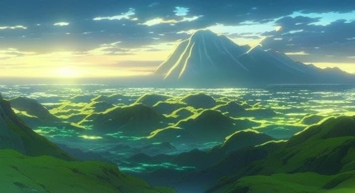 Underground Medieval City in Anime Style