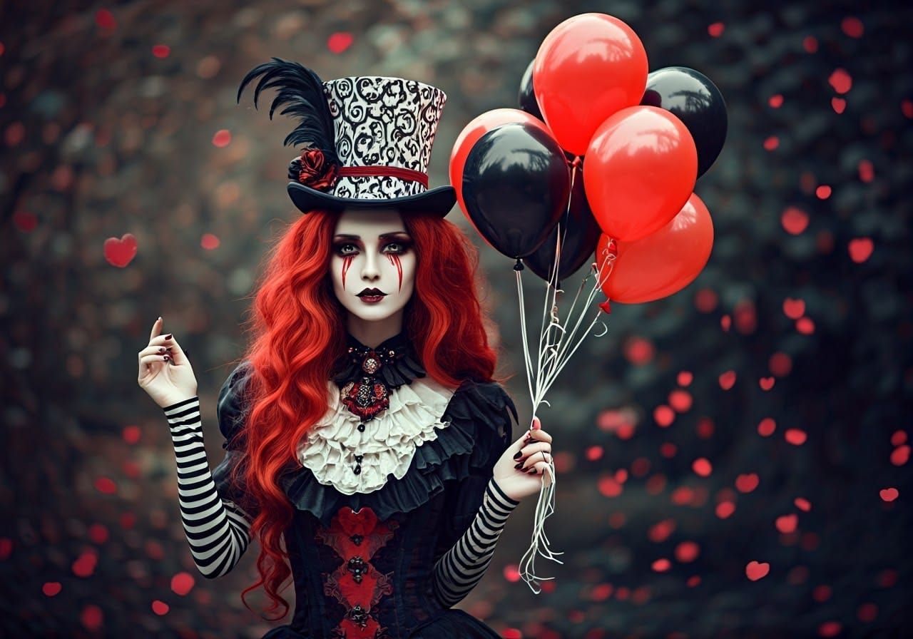 Mysterious Gothic Character in Noir Fantasy Style