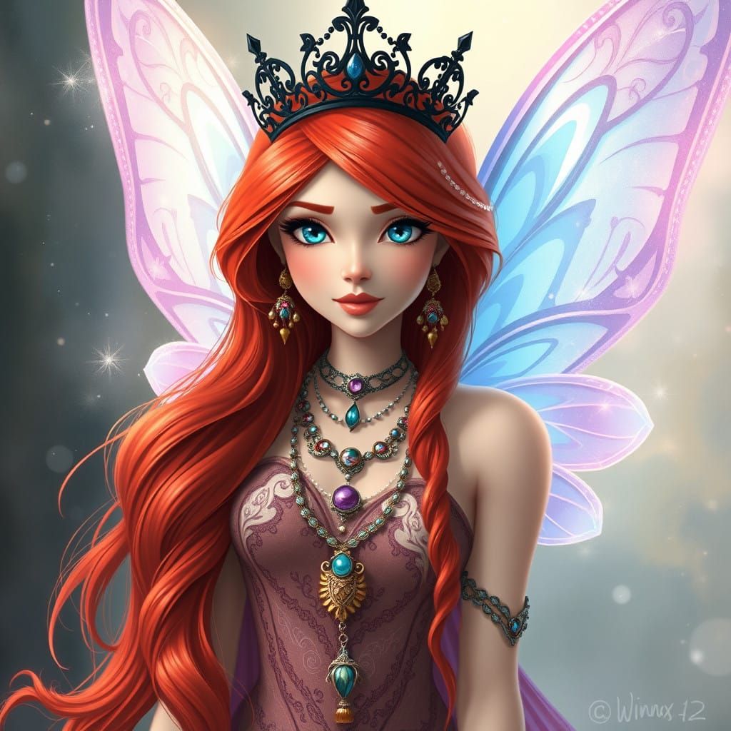 Majestic Bloomix Goddess in Whimsical Christmas Scene