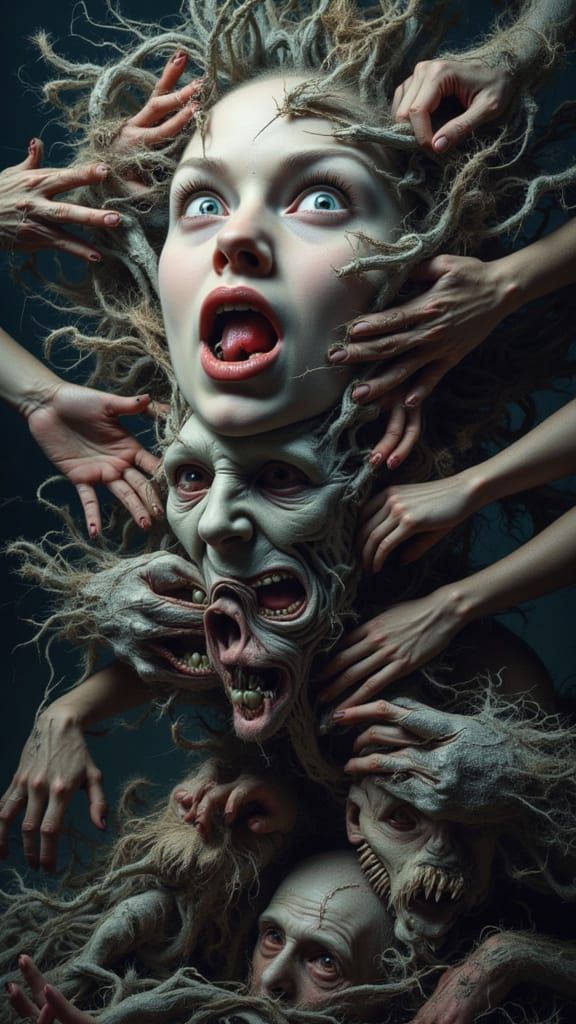 Mindscape of Emotions: Faces of Madness and Contemplation