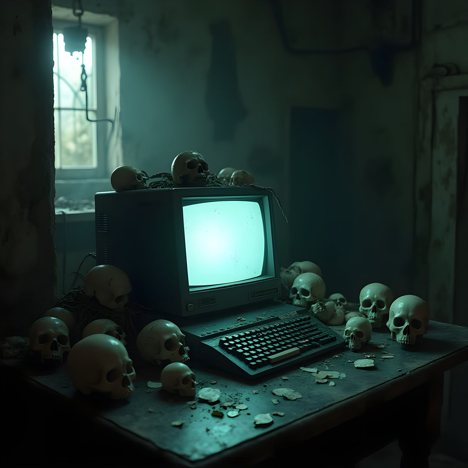 Cyberpunk Horror Masterpiece: Abandoned Asylum's Dark Reckon...