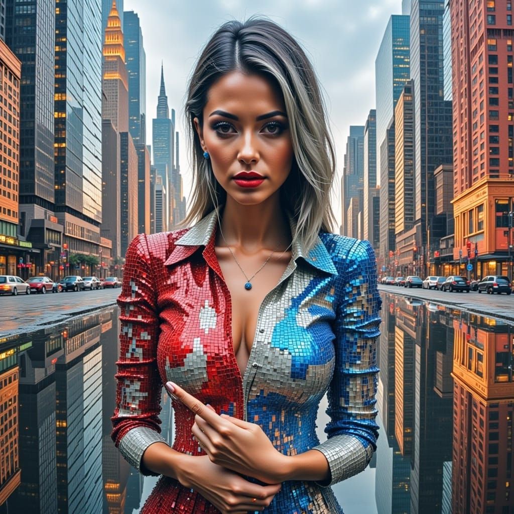 Abstract Digital Glitch Art: Disrupted Identity