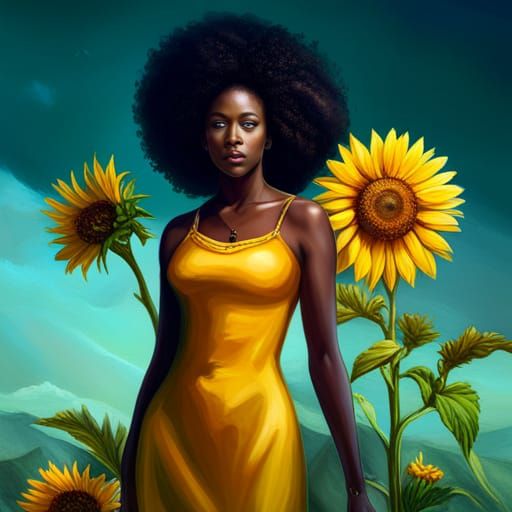 Oshun Goddess in Detailed Fantasy Concept Art
