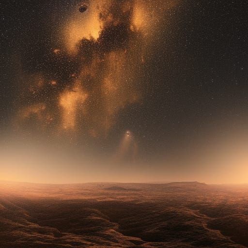 Spectacular Desert Night Sky with Milky Way