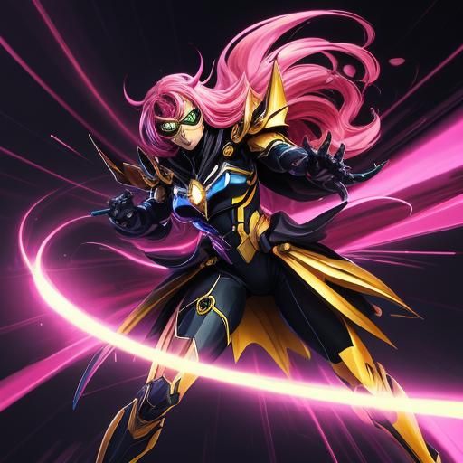 Pink Skye as Bumblebee in Anime Style
