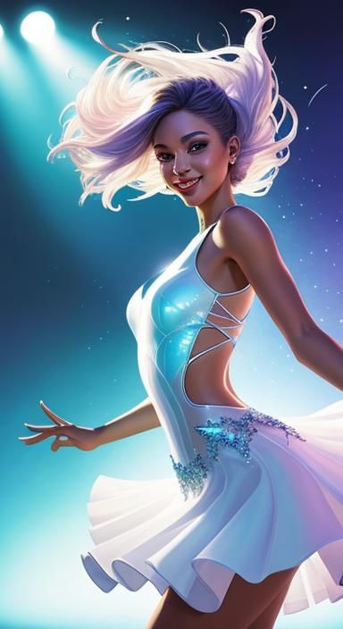 Dancers in a Club with Splash Art Style