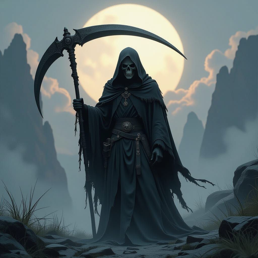 Grim Reaper in Dark Fantasy Style