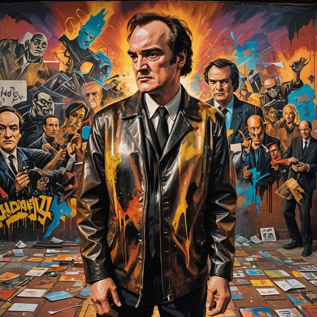 Tarantino Graffiti Art: Surrealist Oil Painting