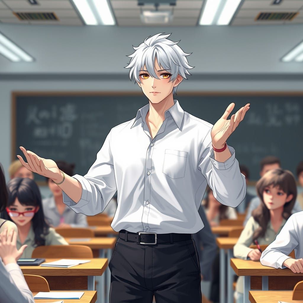 Mentor in Anime Style with Ultrafine Detail