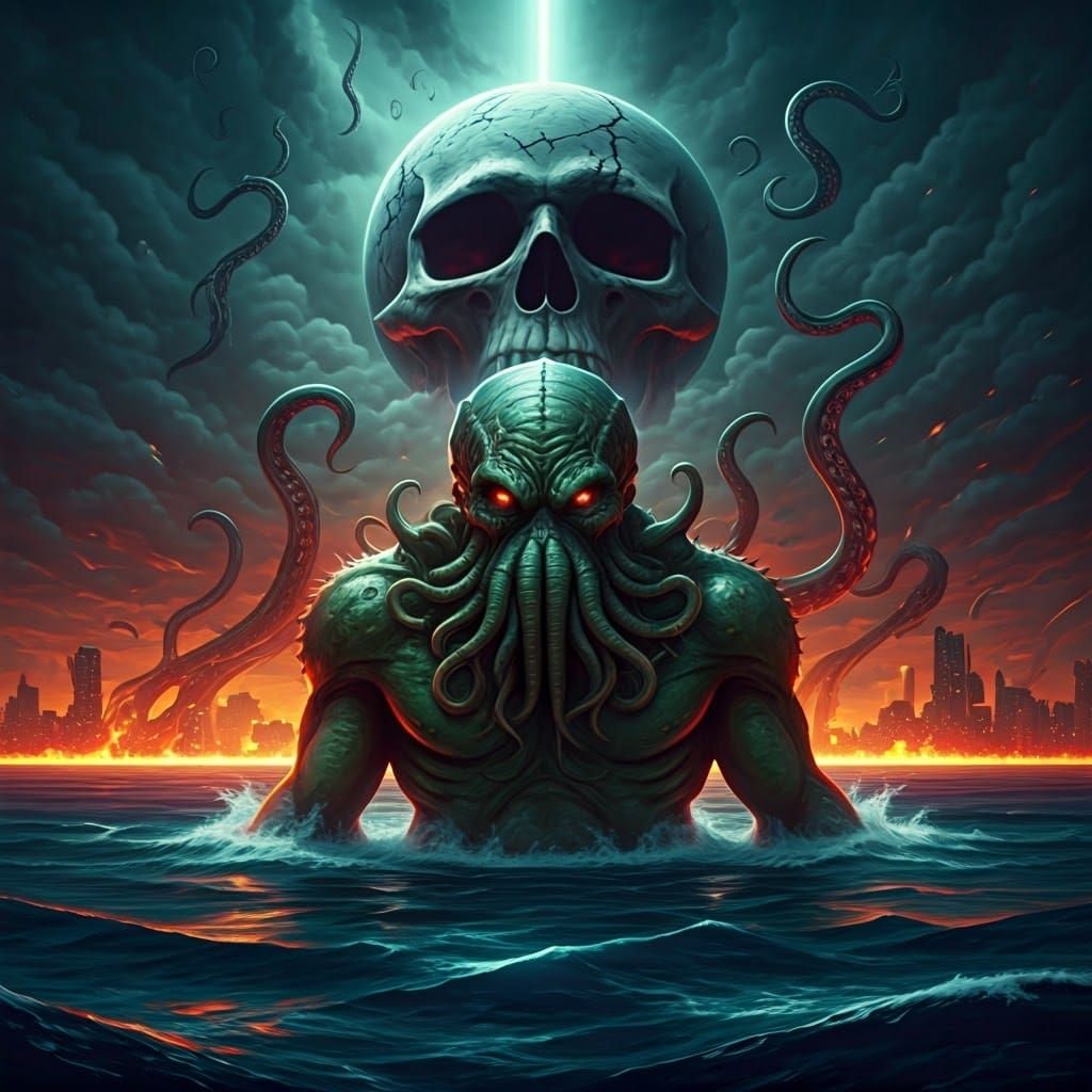 Cthulhu's Rise: A Cosmic Horror Vision