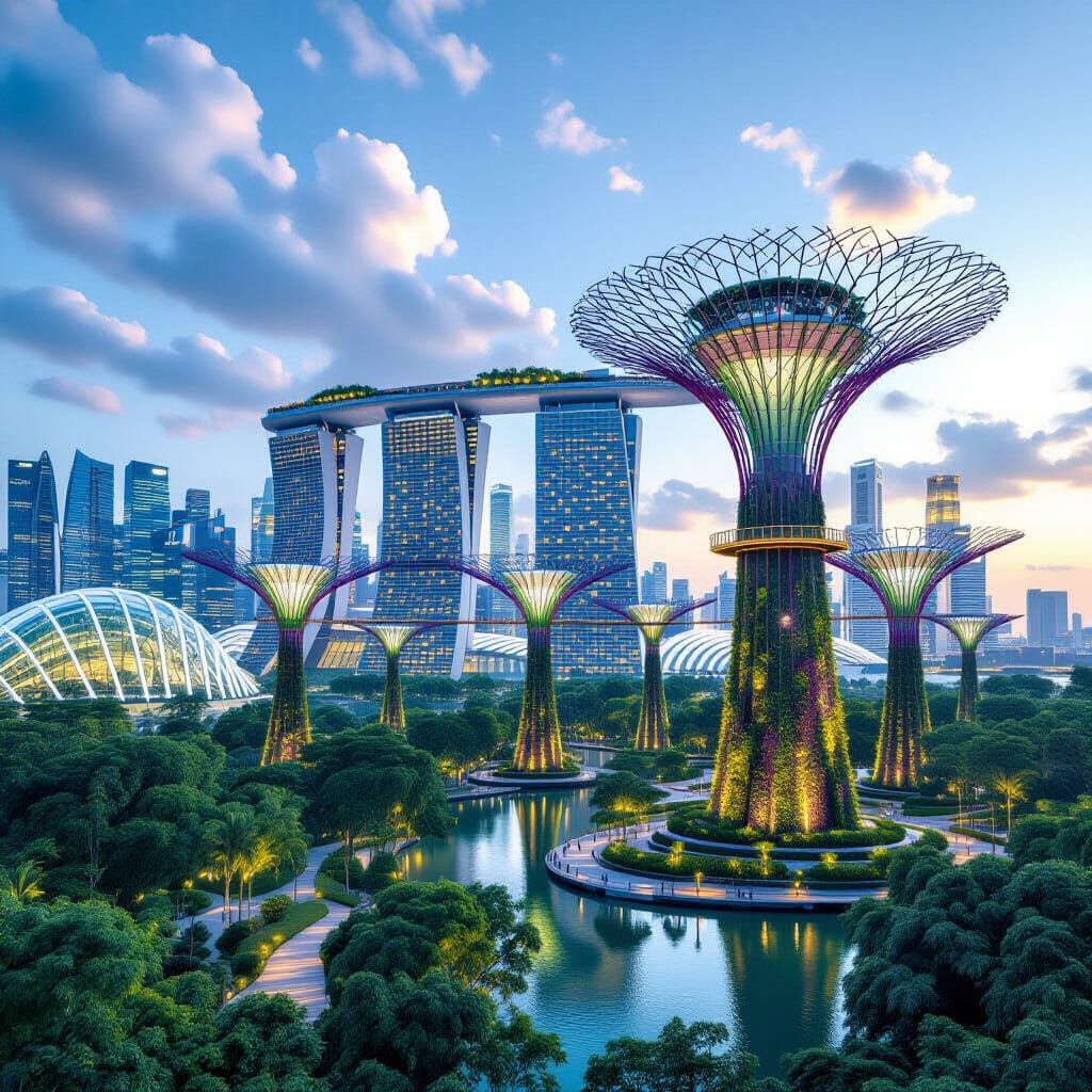 Gardens by the Bay: Futuristic Cityscape View