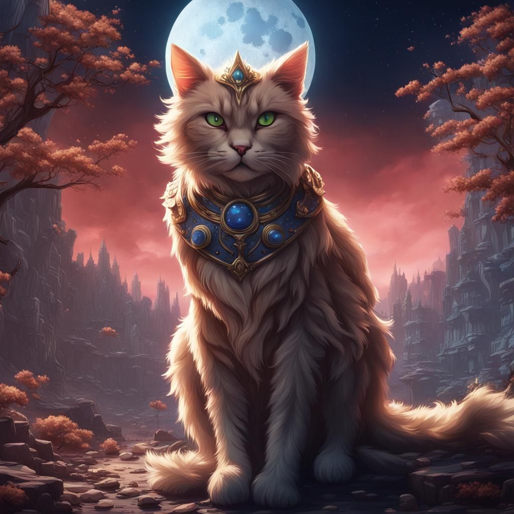 Anime King Cats on the Moon