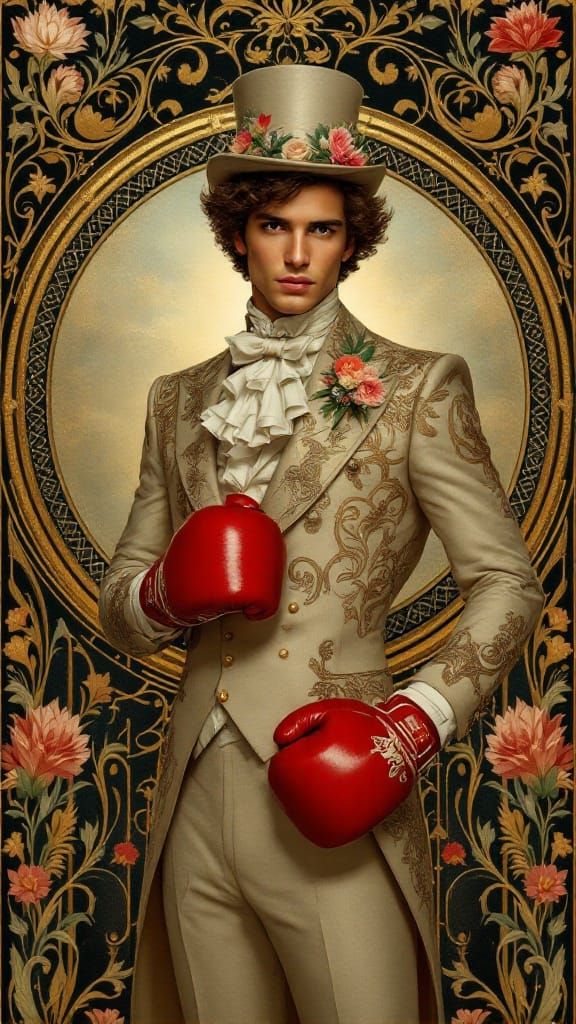 Elegant Athlete in Golden Flourish