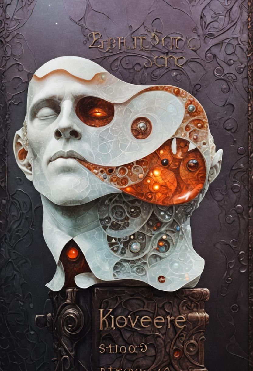 Mystical Library: Ancient Tomes in Surreal Style