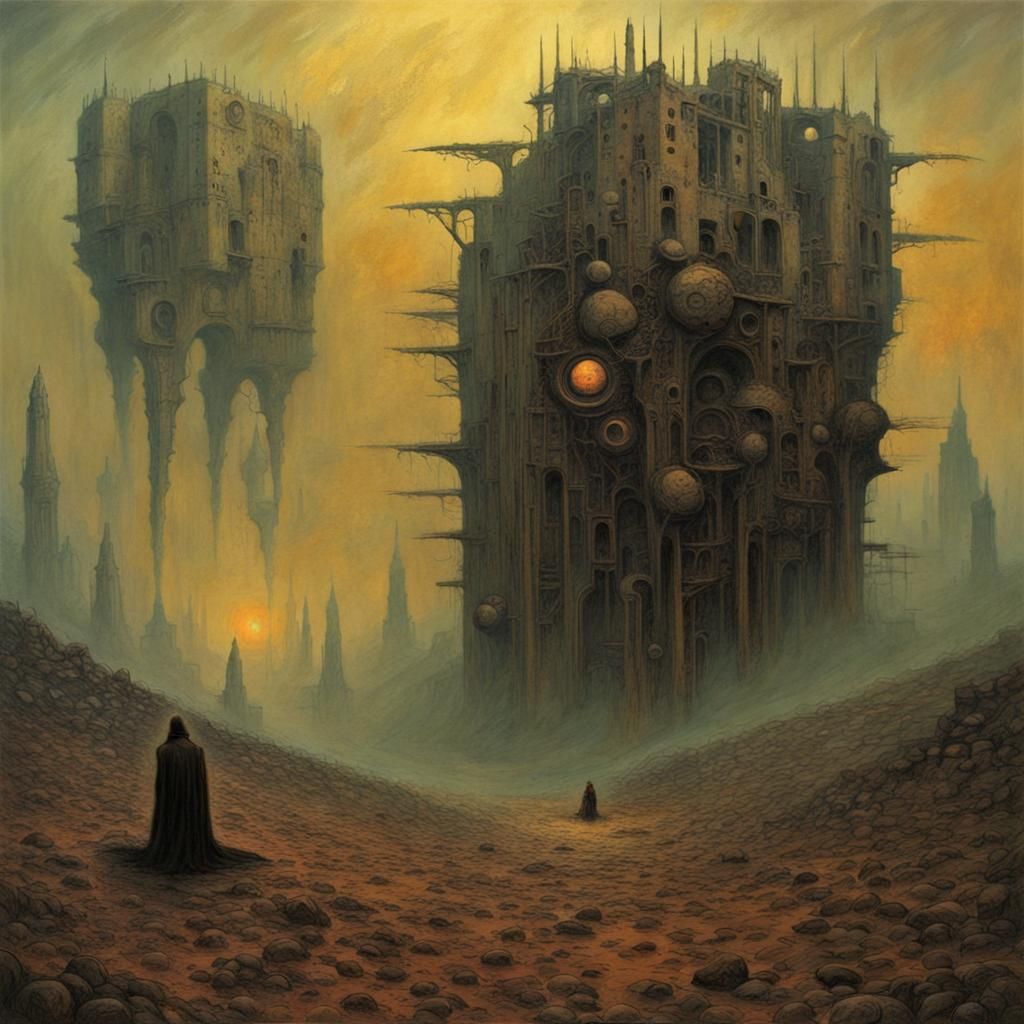 Dystopian Quantum Fantasy in Grimdark Futurism
