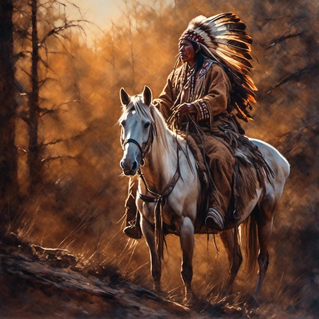 Navajo on a Palamino