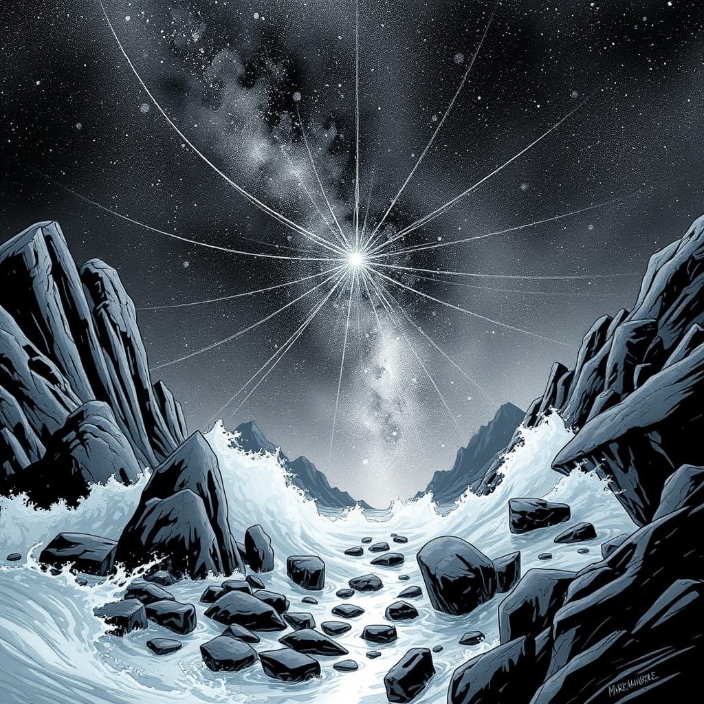 Faint Watermark Design in Comic Book Art Style