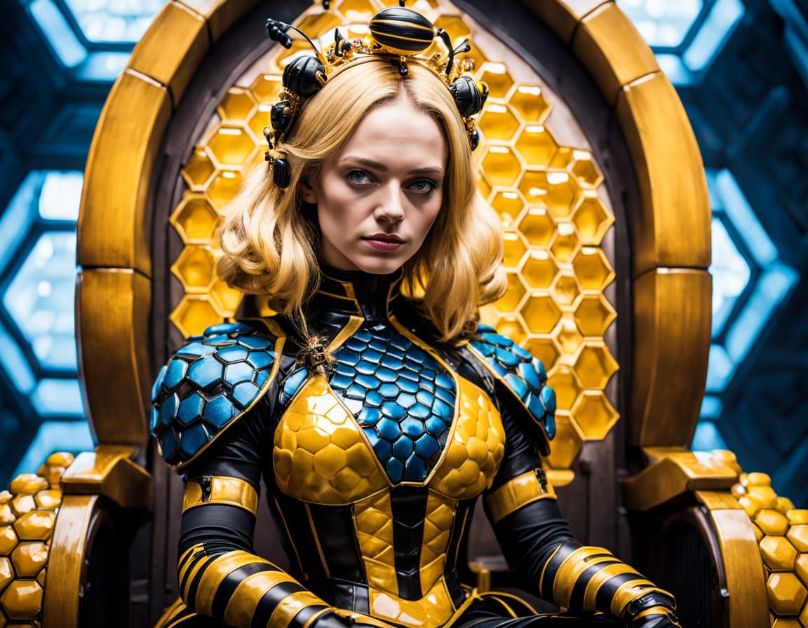 Bee Queen in Golden Honey Throne Room