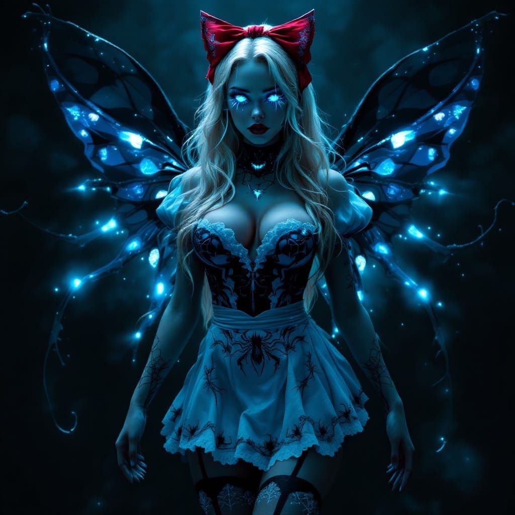 Gothic Alice in Wonderland, Exquisite 8K Fantasy Concept Art