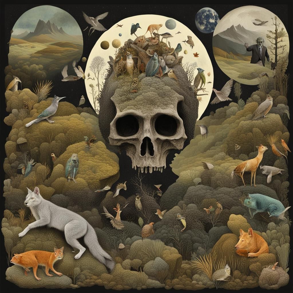 Mystical Creatures Soaring Through Starry Galaxy