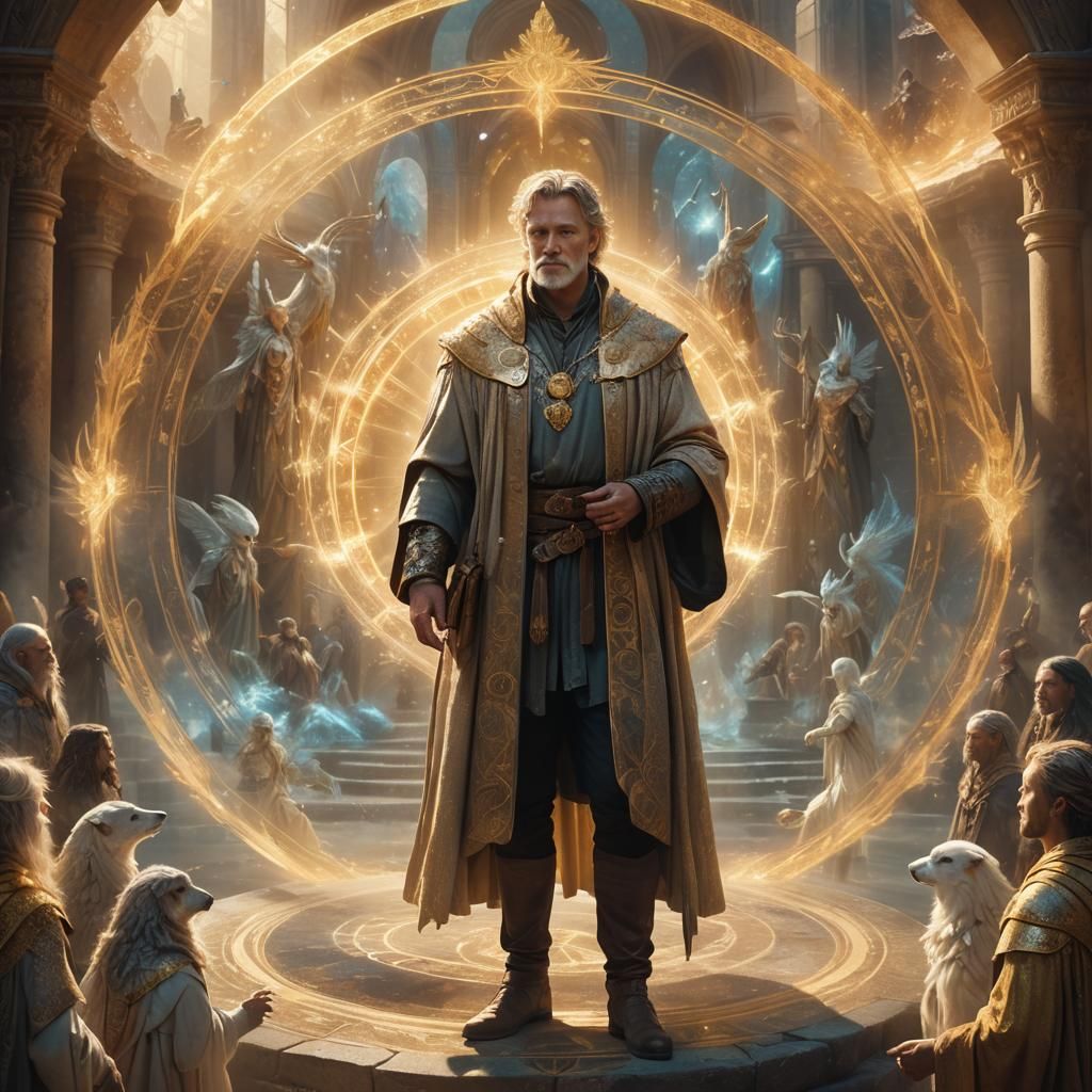 Mystical Fantasy Art: Klaus in Sacred Circle