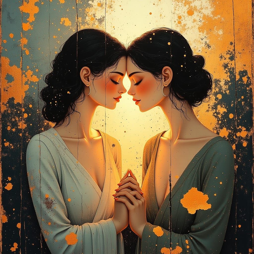 Sisterhood Garden Portrait in Warm Light