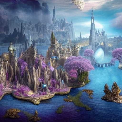 Epic Mermaid Kingdom Digital Matte Painting