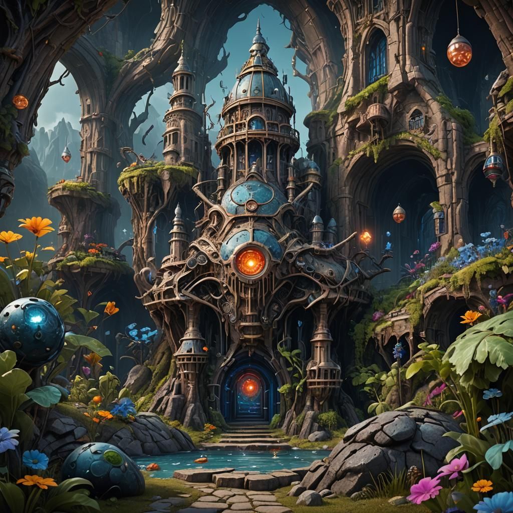 Fantastical Medical Mole in Detailed Matte Painting