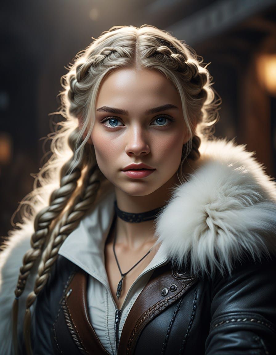 Fantasy Aristocrat with Ice Blue Eyes: Photorealistic 8k Por...