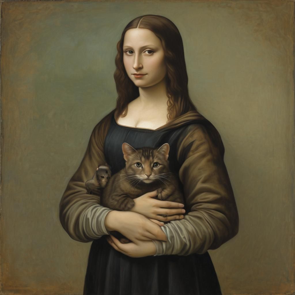 Mouse in Mona Lisa's Arms: An AI Reimagining