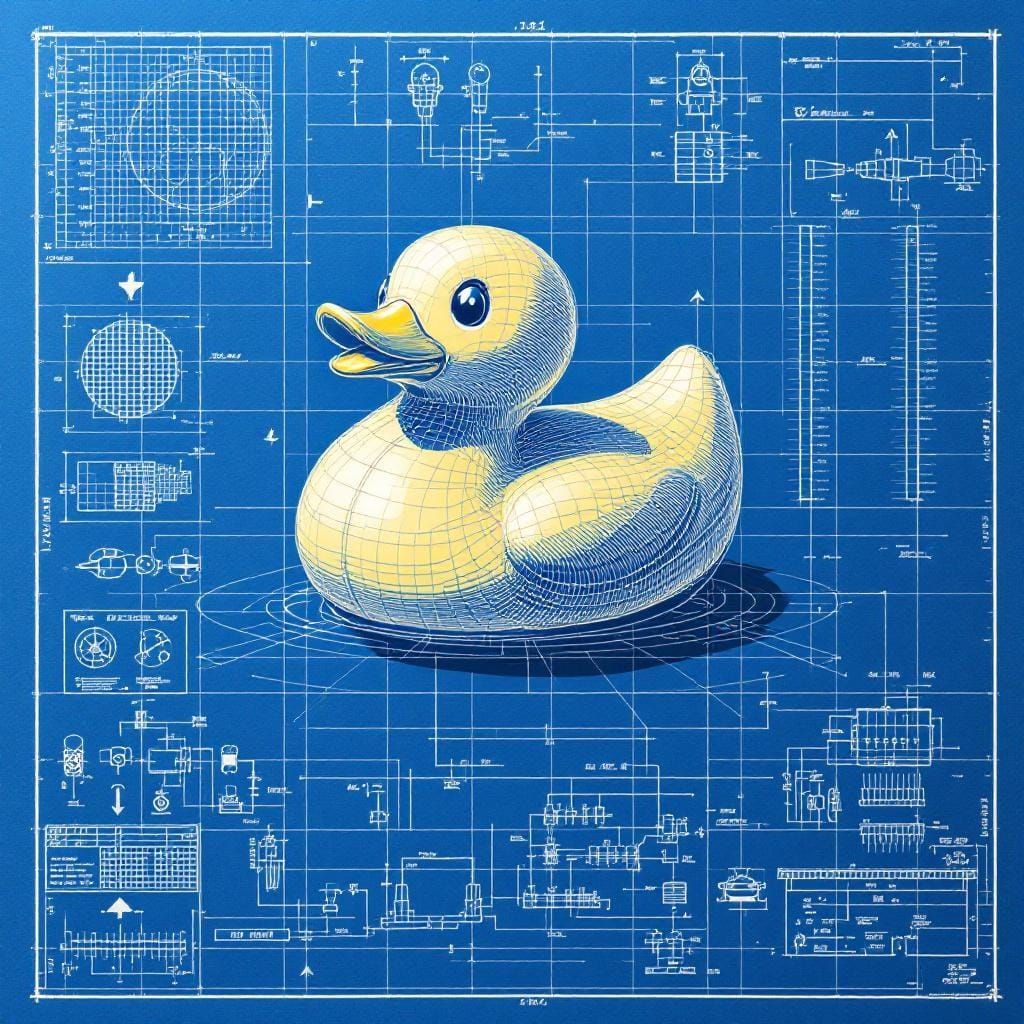 Technical Blueprint of a Rubber Duck
